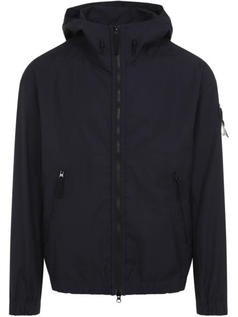 Compass-badge zip-up jacket