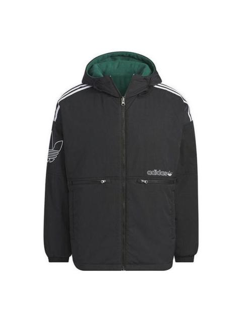 adidas Originals Reversible Down Jackets 'Black Green' IU4785