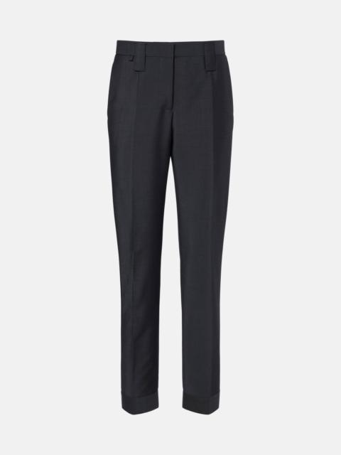 Wool and mohair tapered pants