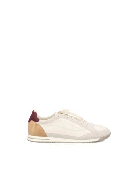 panelled lace-up sneakers