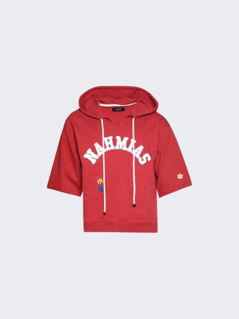 Cut Off Hoodie Ruby Heavy Jersey