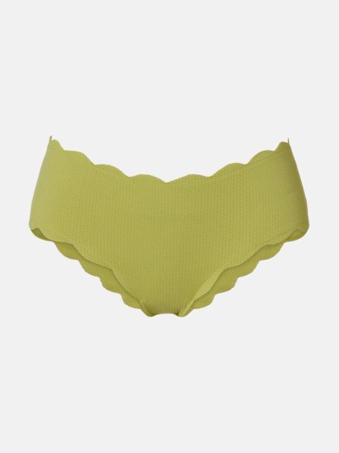 Spring scalloped mid-rise bikini bottoms