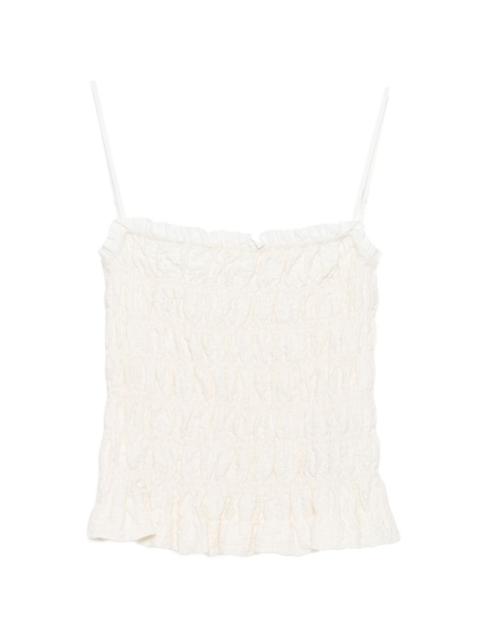 ruffled strap top