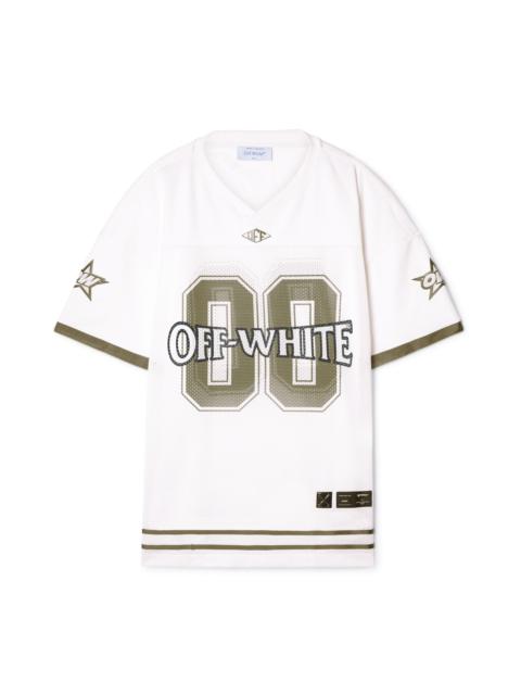 【OFF‐WHITE】Football Shirt 関税送料込 Off-White White Zero-zero Football Shirt | REVERSIBLE