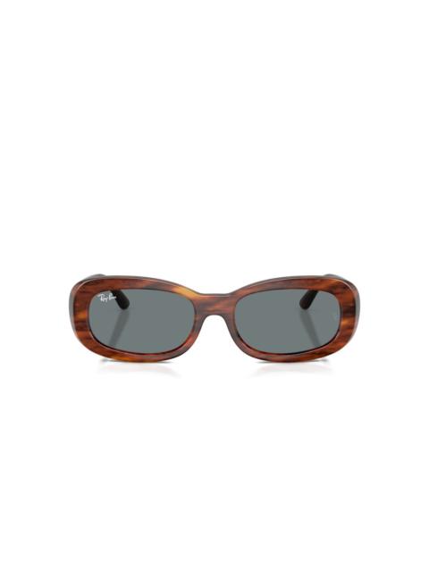 oval-frame sunglasses