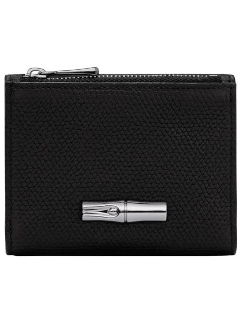 Le Roseau Compact wallet Black - Leather