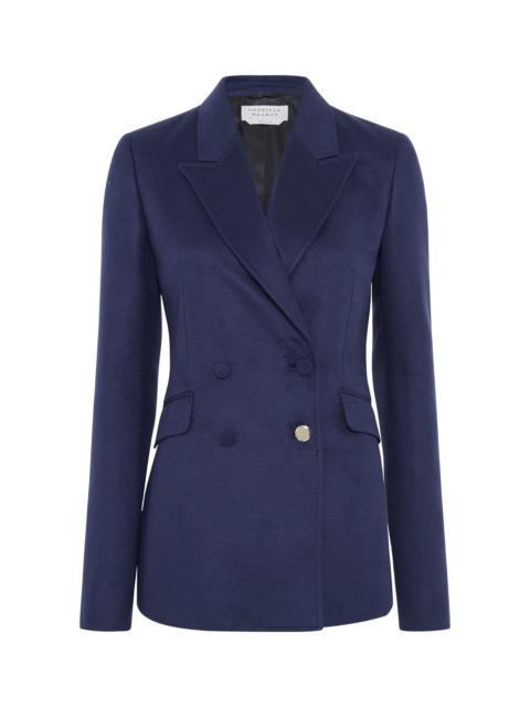 Stephanie Blazer in Navy Winter Silk