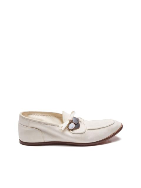 coin-embellished loafers