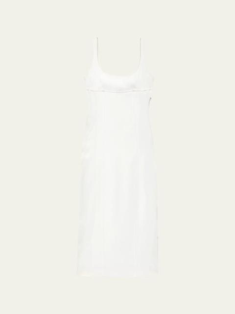 Tie-Back Long Sleeveless Sheath Dress