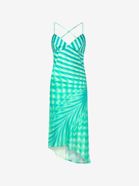 Asymmetric Dress With All-Over Print