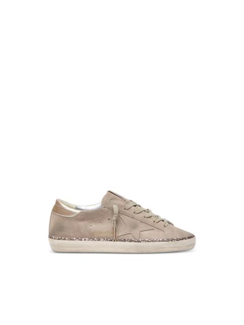 Super-Star glitter-star leather sneakers
