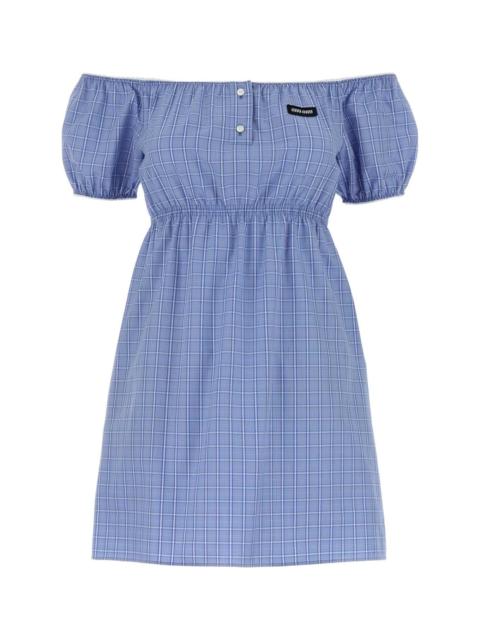 Embroidered Poplin Mini Dress