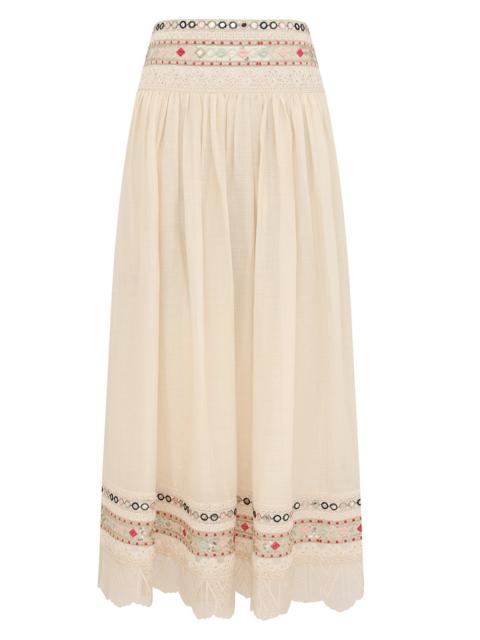 ASTER EMBELLISHED MIDI SKIRT