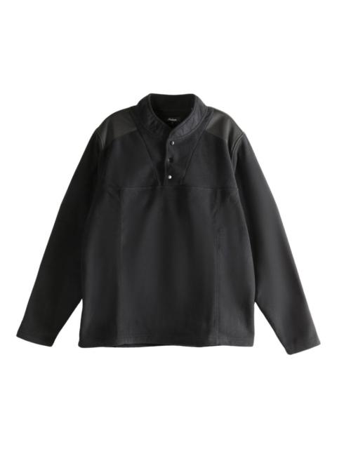 band-collar polo shirt