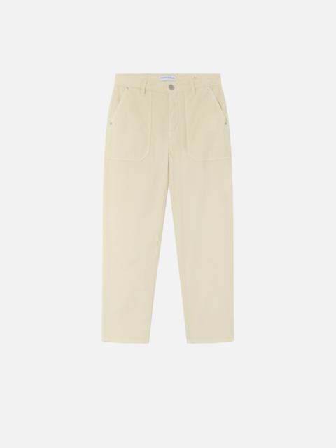 STRIPED VELVET CHINOS