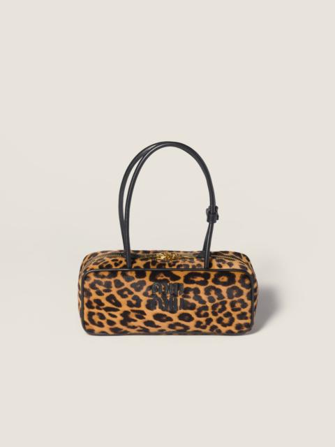 Printed leather Beau bag