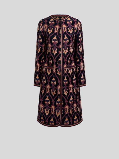 REVERSIBLE CHENILLE JACQUARD COAT