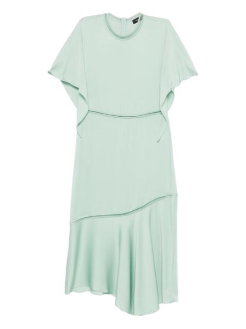 gathered-detail midi dress