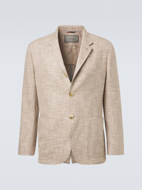 Cotton, wool, and silk blazer