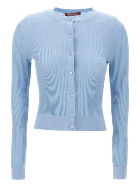 sequin-embellished ribbed cardigan