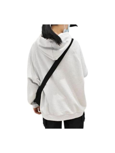 Li-Ning Vital Series Logo Embroidered Loose Hoodie 'Grey' AWDS240-2