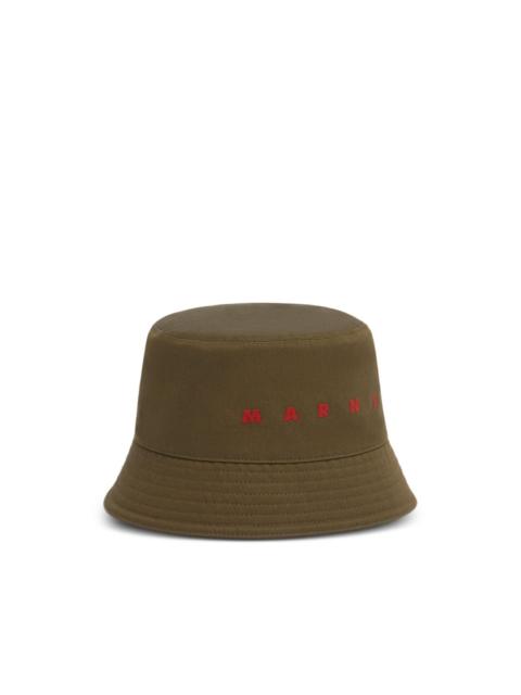 logo-embroidered bucket hat
