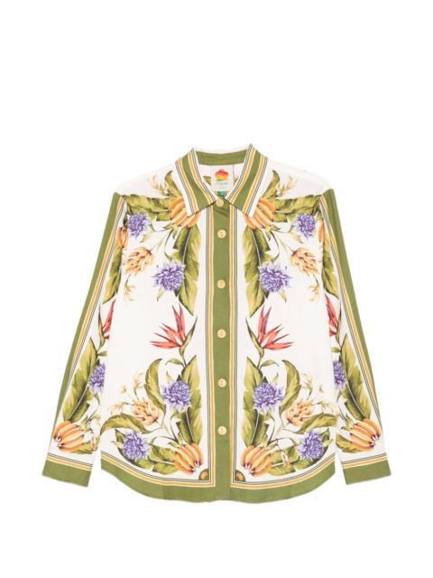 Sand Tropical floral-print shirt