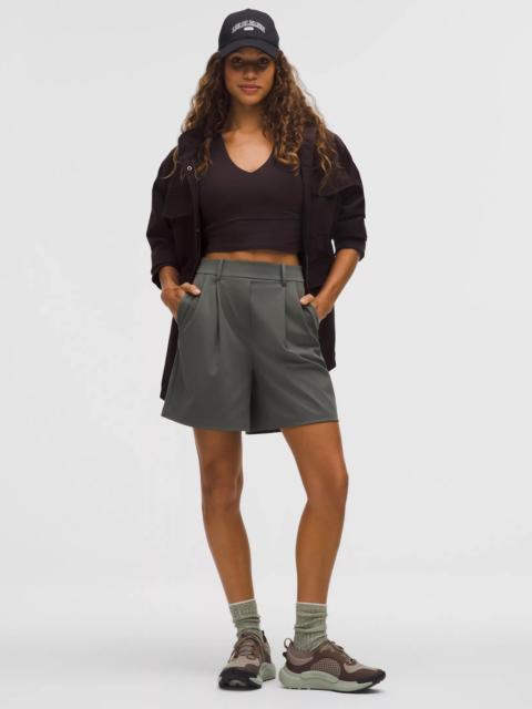 Daydrift Pleated High-Rise Short 7"