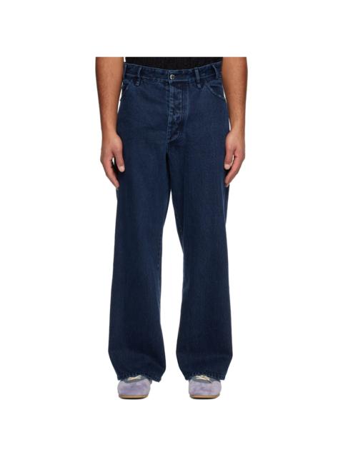 Blue Overdye Baggy Jeans