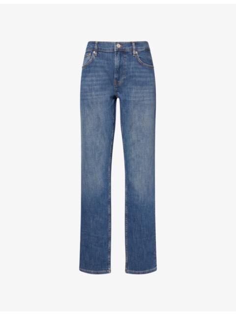 Modern Straight Slim-Fit Stretch-Denim Jeans