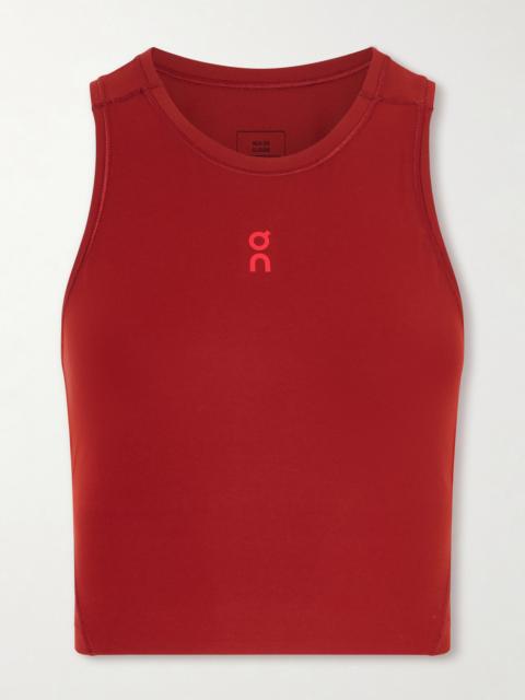 Year Of The Horse Cropped Printed Stretch Recycled Top