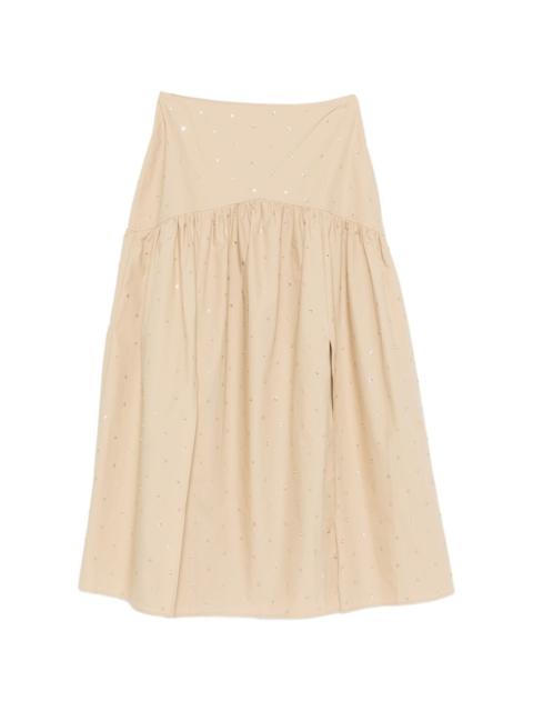 embellished A-line skirt