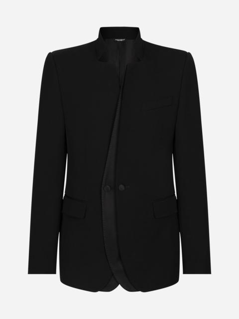 Single-breasted wool jacket