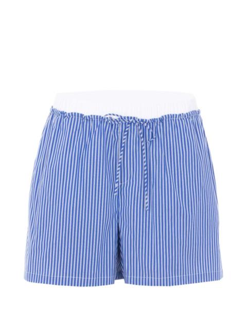 striped drawstring shorts