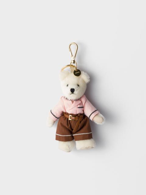 Teddy bear keychain charm