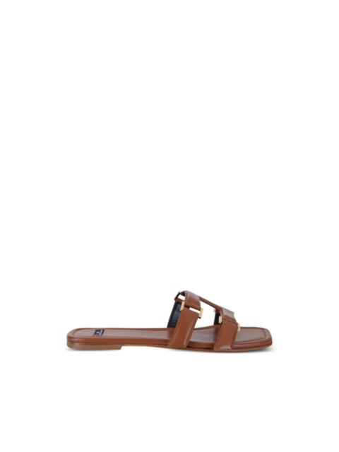 logo-shape strap sandals