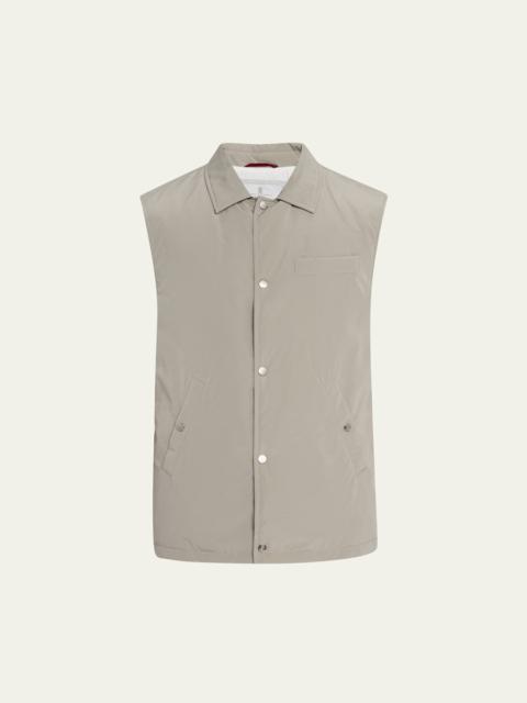 Men's Water Resistant Snap-Front Vest