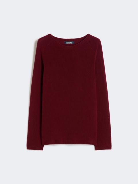 Wool and cashmere yarn sweater - RASPBERRY