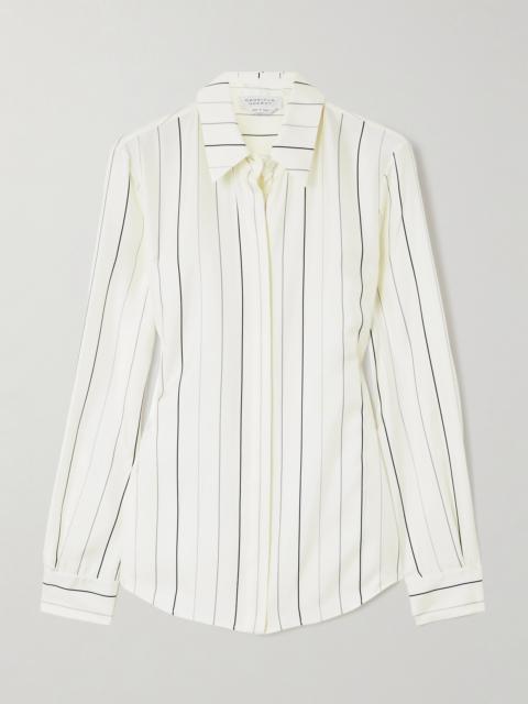 Henri Pinstriped Silk-twill Shirt