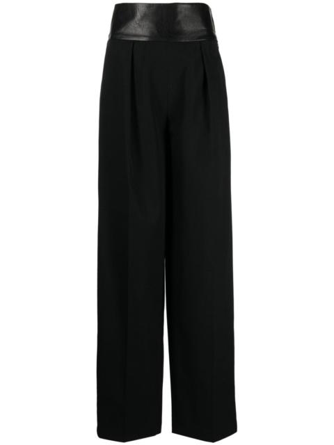 high-waist pleat-detailing tailored trousers