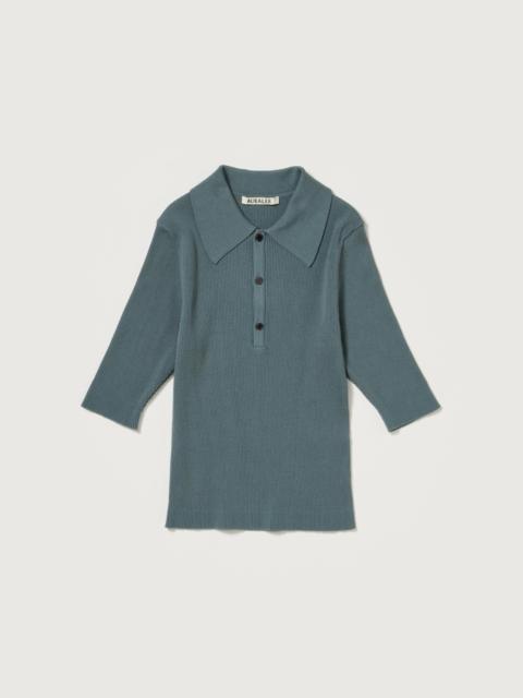 COTTON HIGH GAUGE RIB KNIT POLO