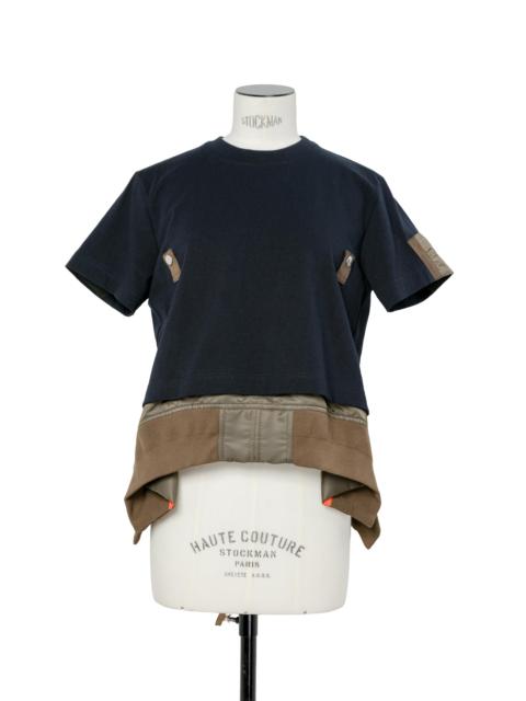 Cotton Jersey x Nylon Twill T-Shirt