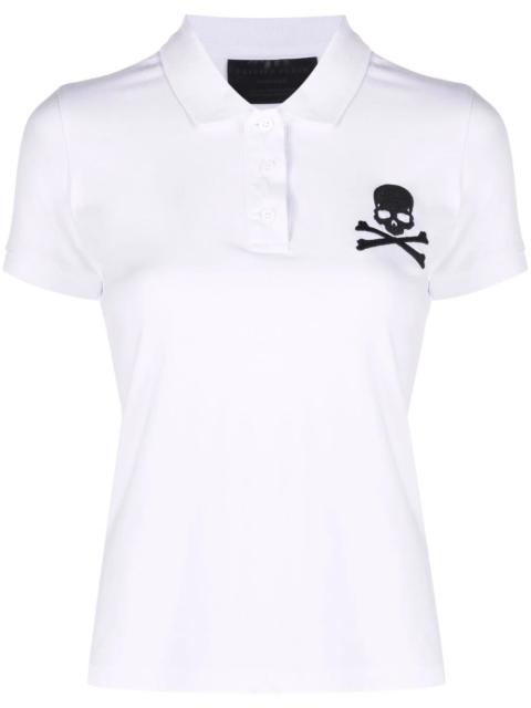 skull-patch polo shirt
