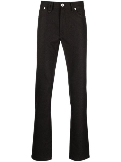 low-rise slim-fit tapered trousers