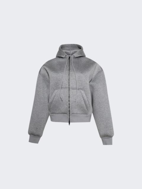 Bonded Zip Hoodie Grey Marl