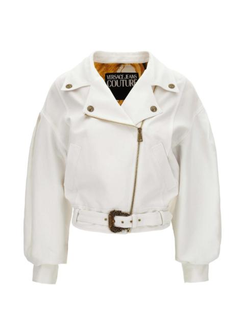 white biker jacket