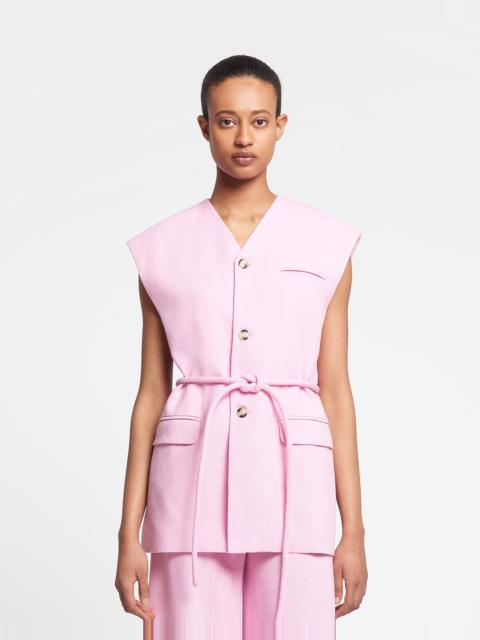 Silk Viscose Tweed Vest