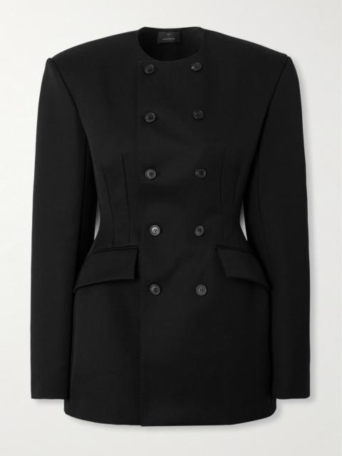 + Rhw Double-breasted Twill Mini Dress