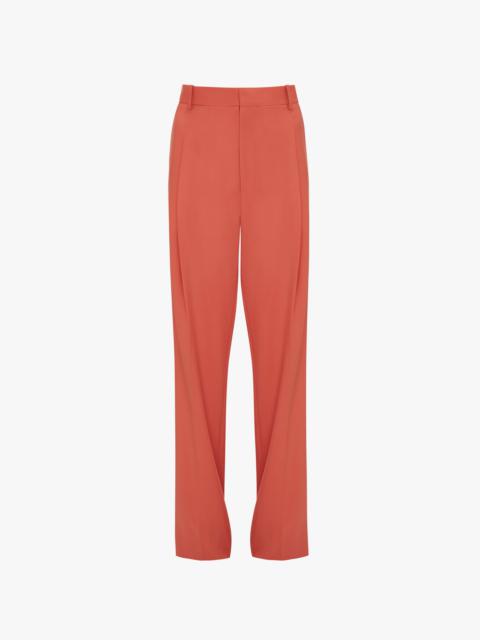 Single Pleat Trouser In Papaya