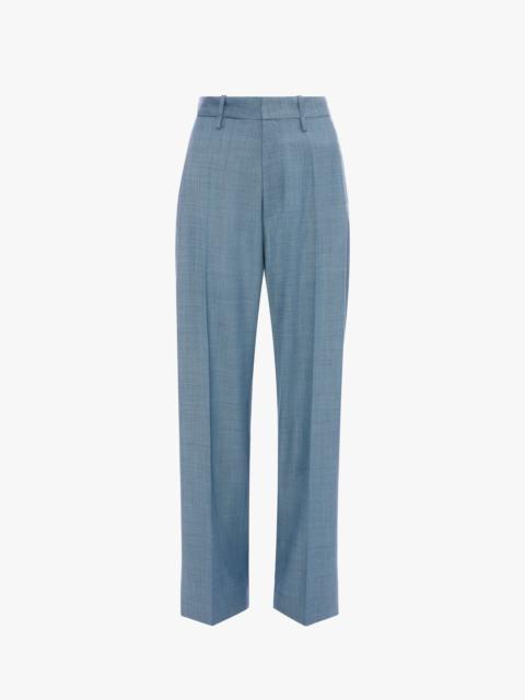 Curved Leg Trouser In Cloud Blue